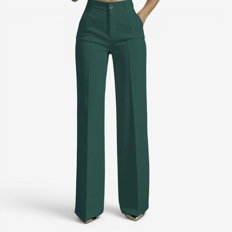 Women's High Waisted Straight Leg Pants