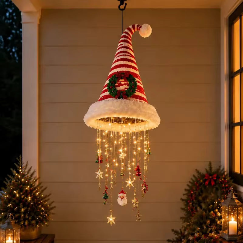 Gorro navideño colgante Yulehat - Decoración con luces LED