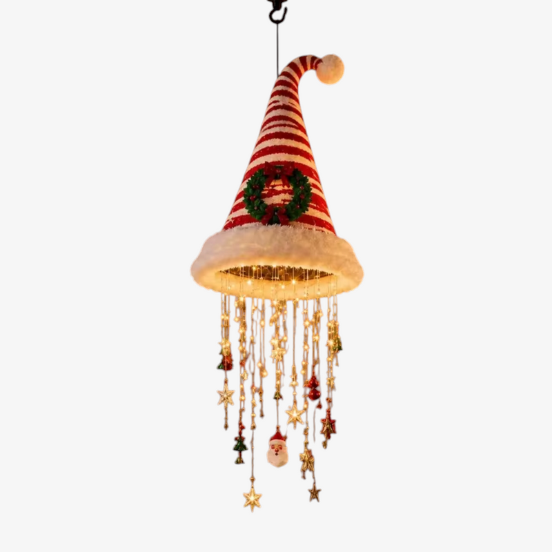Gorro navideño colgante Yulehat - Decoración con luces LED
