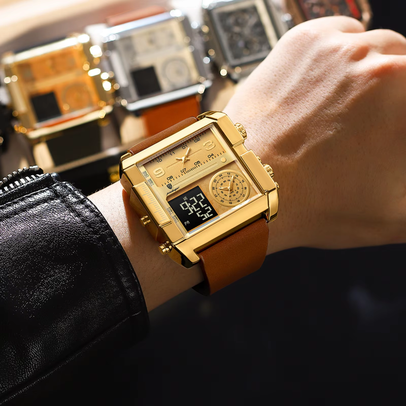 ChronoTwin - Reloj de doble movimiento con esfera extragrande de 50mm