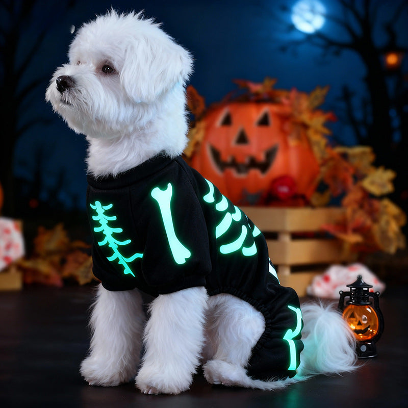 BoneTrail - Glow in the Dark Skeleton Dog Jumpsuit