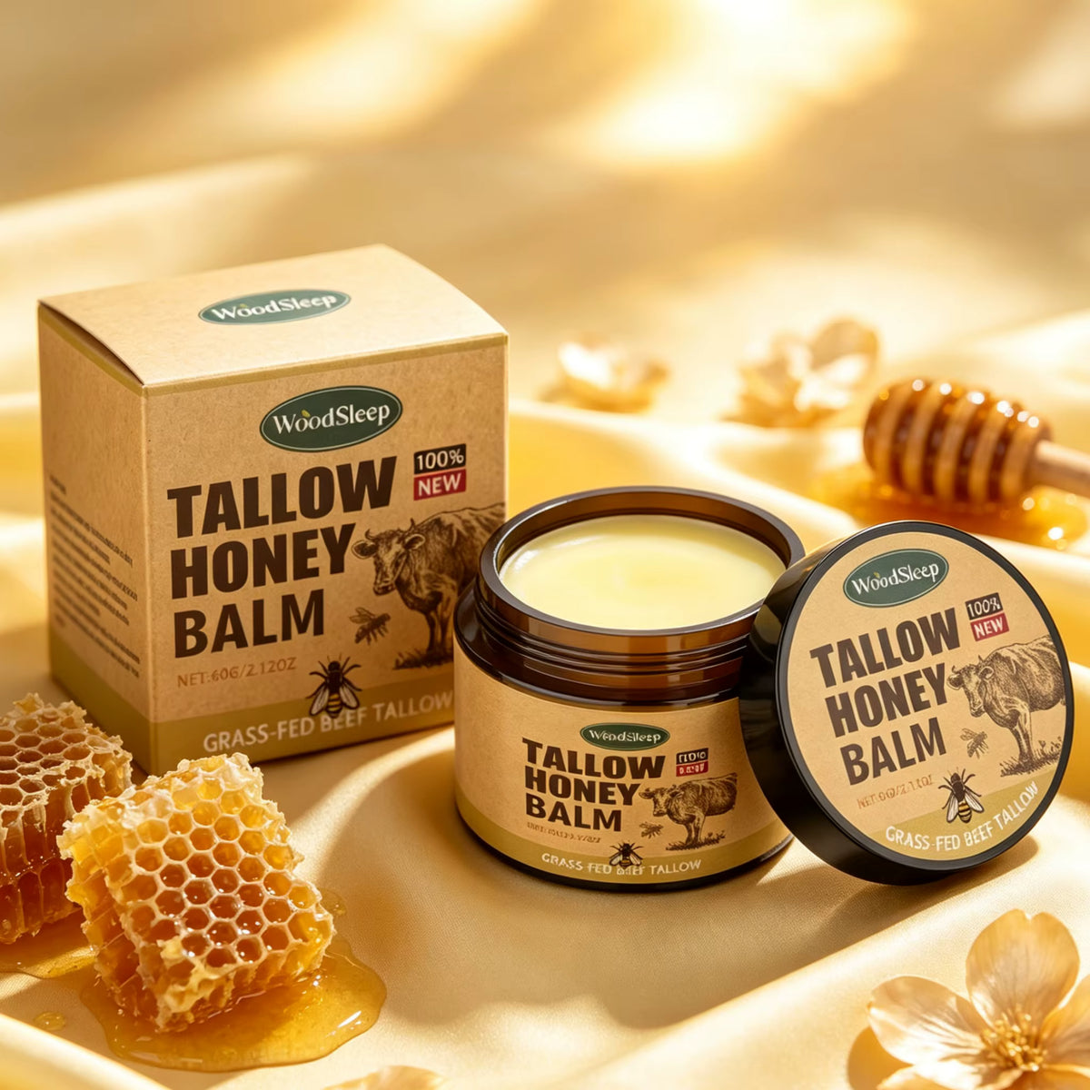 Honeyvelle - Beef Tallow Cream With Honey