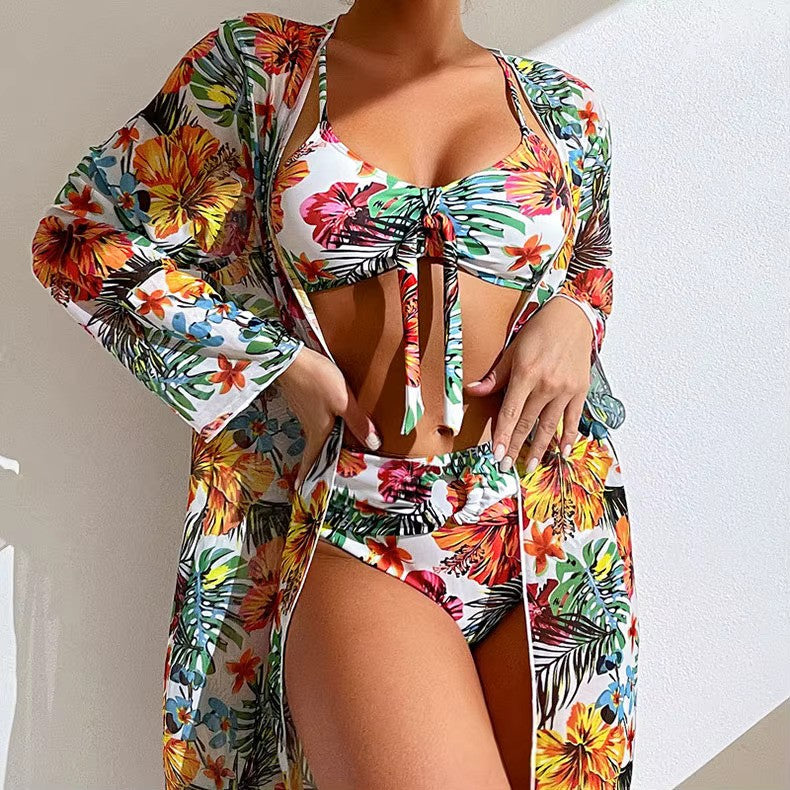 Zaria – Set bikini trendy con vita alta e copricostume elegante