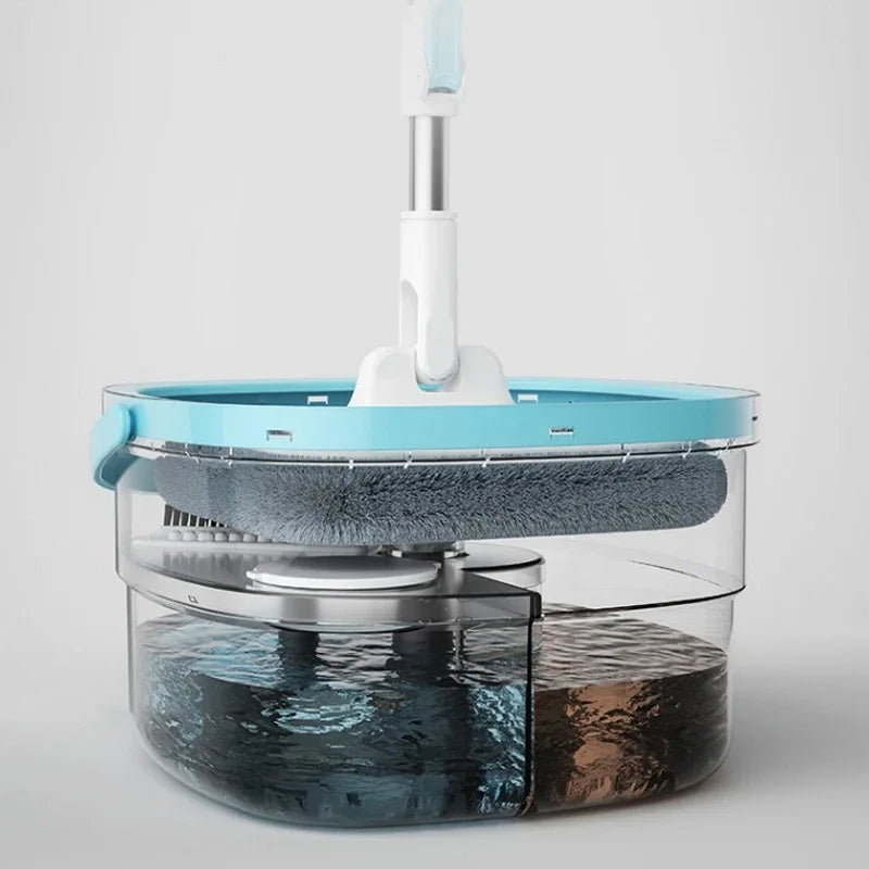 FreshFlo – Set Mop Rotativ 360° și Găleți cu Separare a Apei Murdare