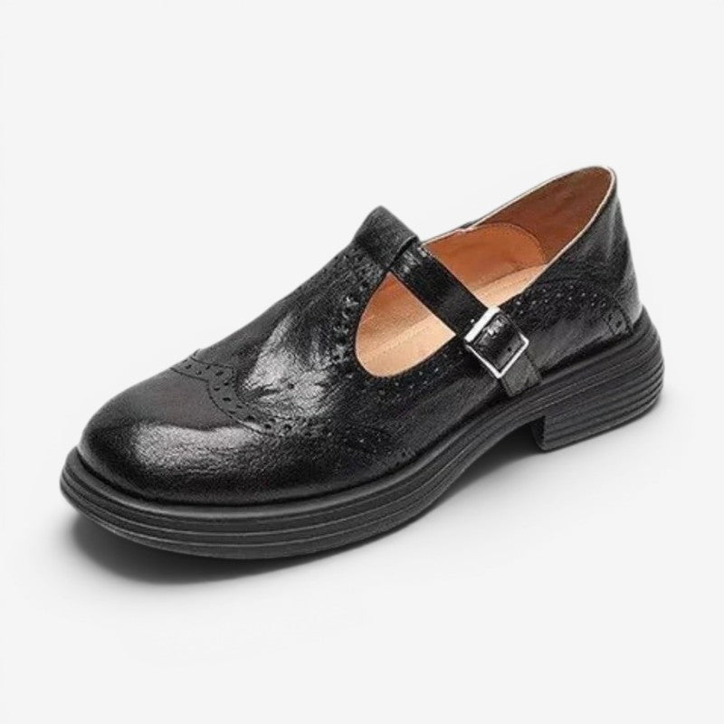 Women's Round Toe Buckle Shoes