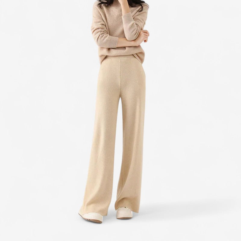 Maria - Pantalon à jambes larges avec taille élastique