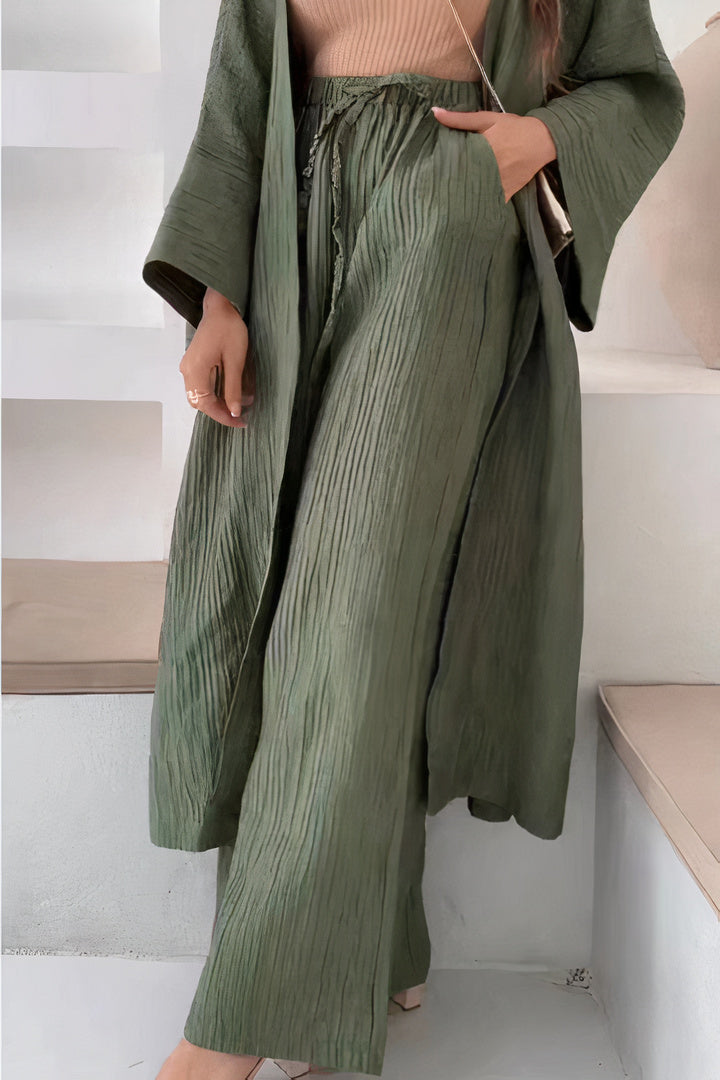 Ella - Set confortabil vestă și pantaloni cu croială lejeră