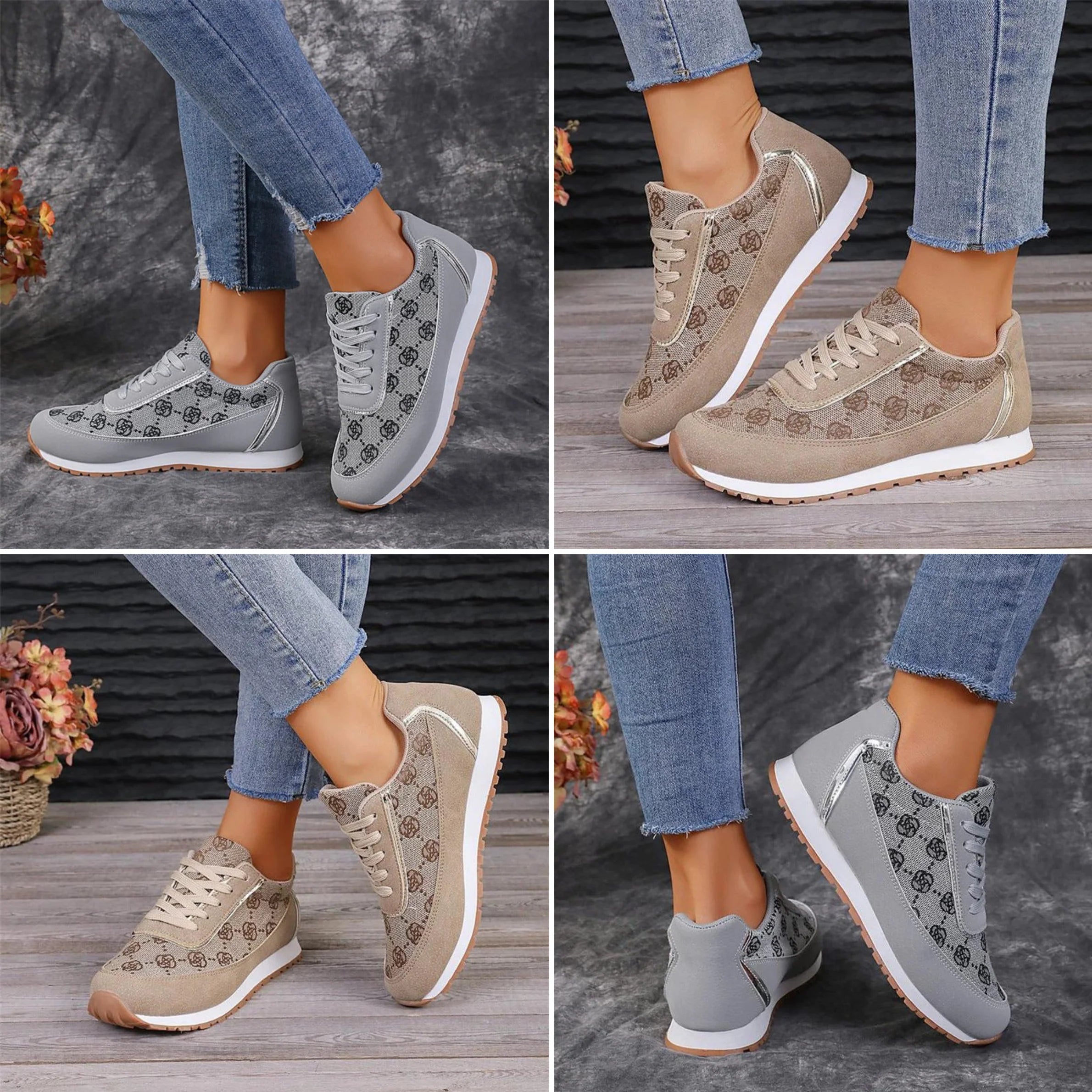 Alia - Feminine and Comfortable Flats with Floral Touches