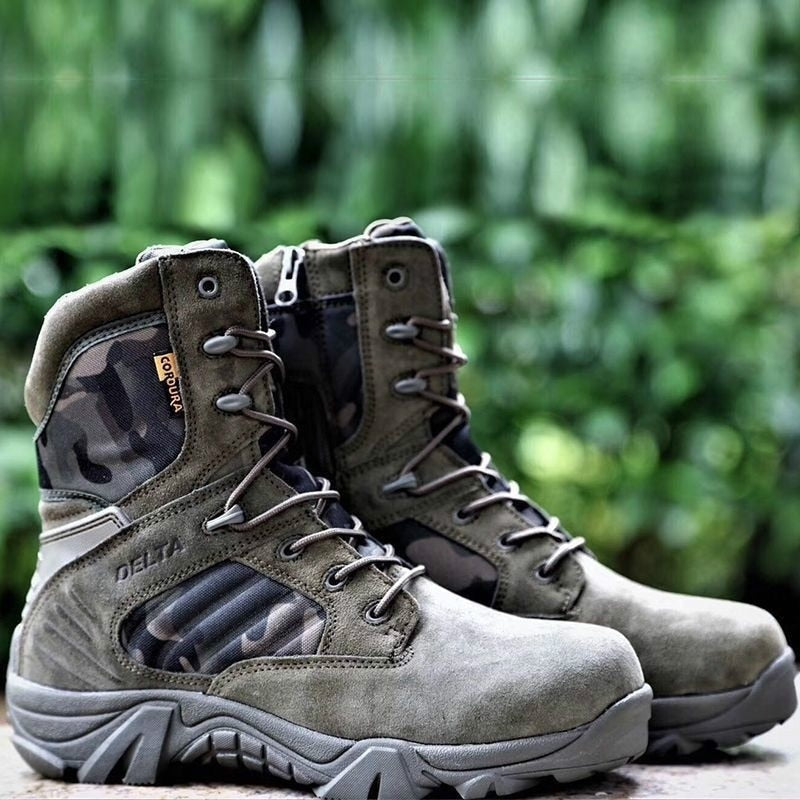 Lukas - Non-slip combat boots with quick side zipper