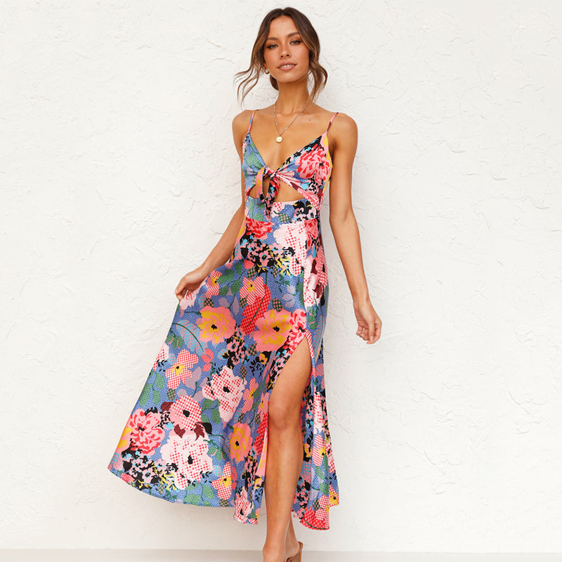 FloralCharm - Rochie cu flori stilată