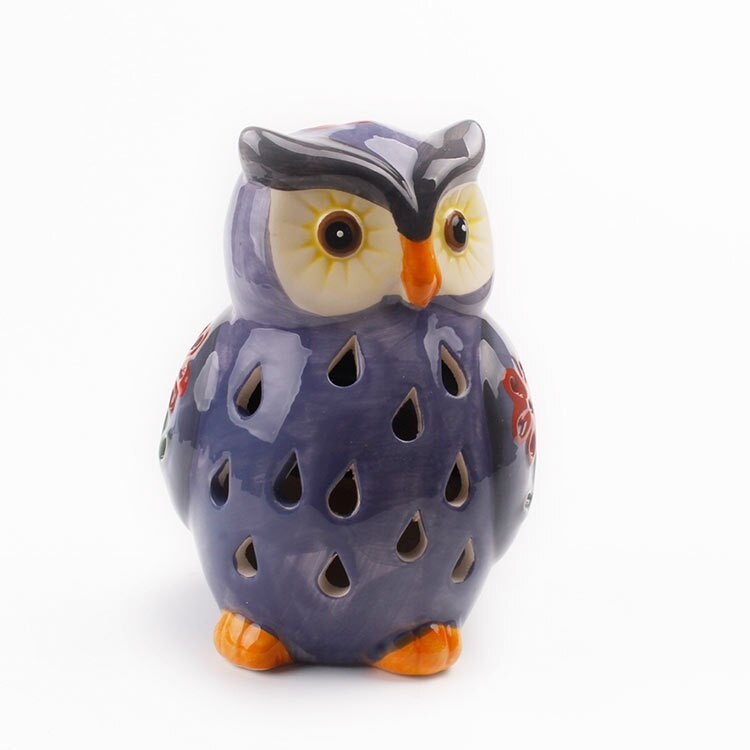 SolarOwl - Lampă ceramică solară de grădină cu LED dimabil