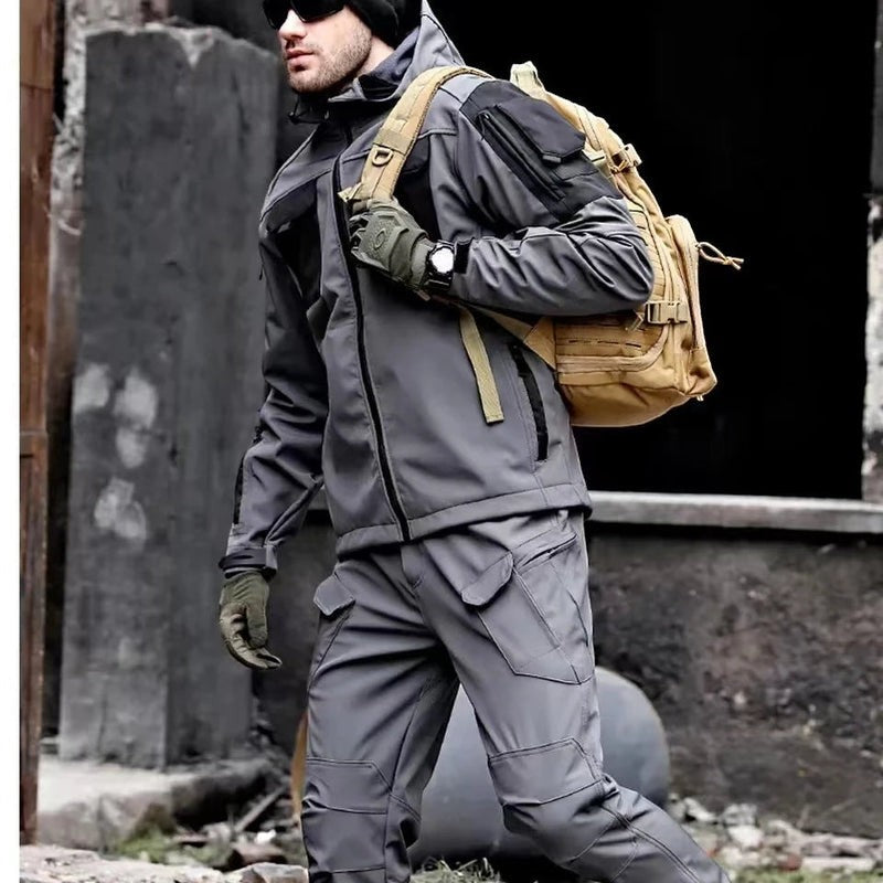 Cargova – Ensemble cargo pour homme d’extérieur avec veste à capuche et pantalon cargo