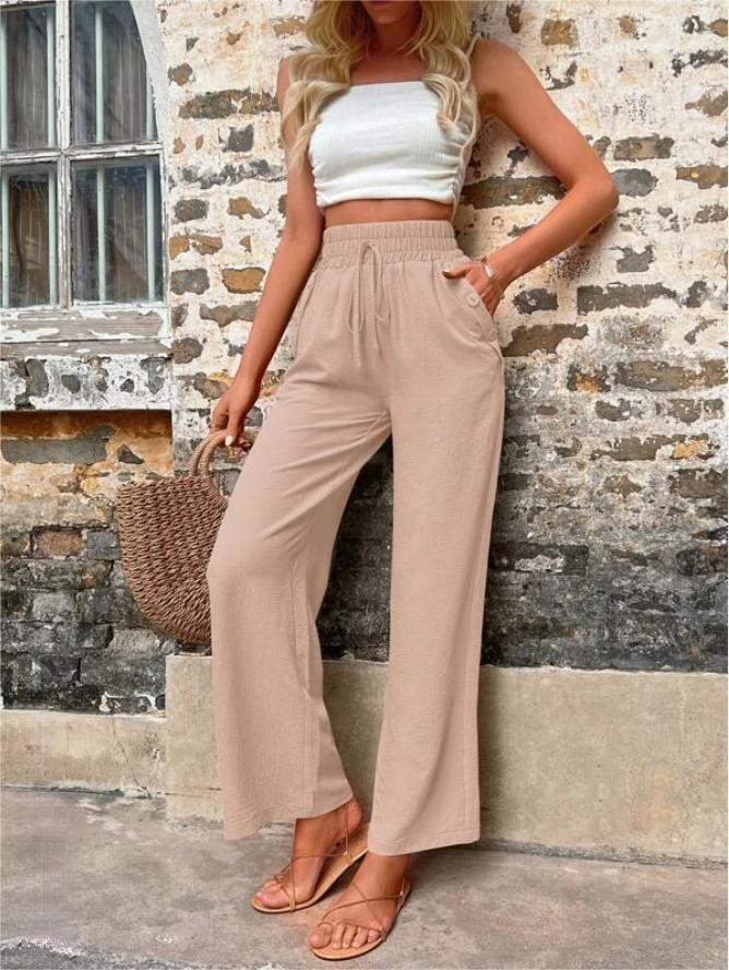 Ferda - Pantalon ample stylé avec taille haute flatteuse