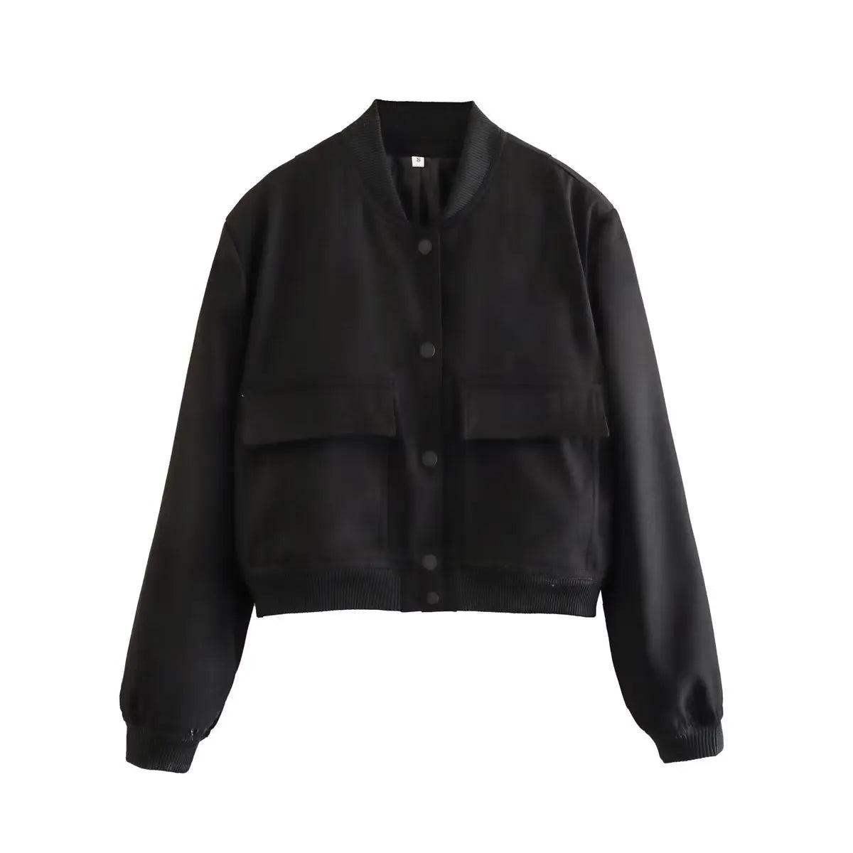 Anna - Trendy bomber bunda s výstrihom do V a praktickými vreckami