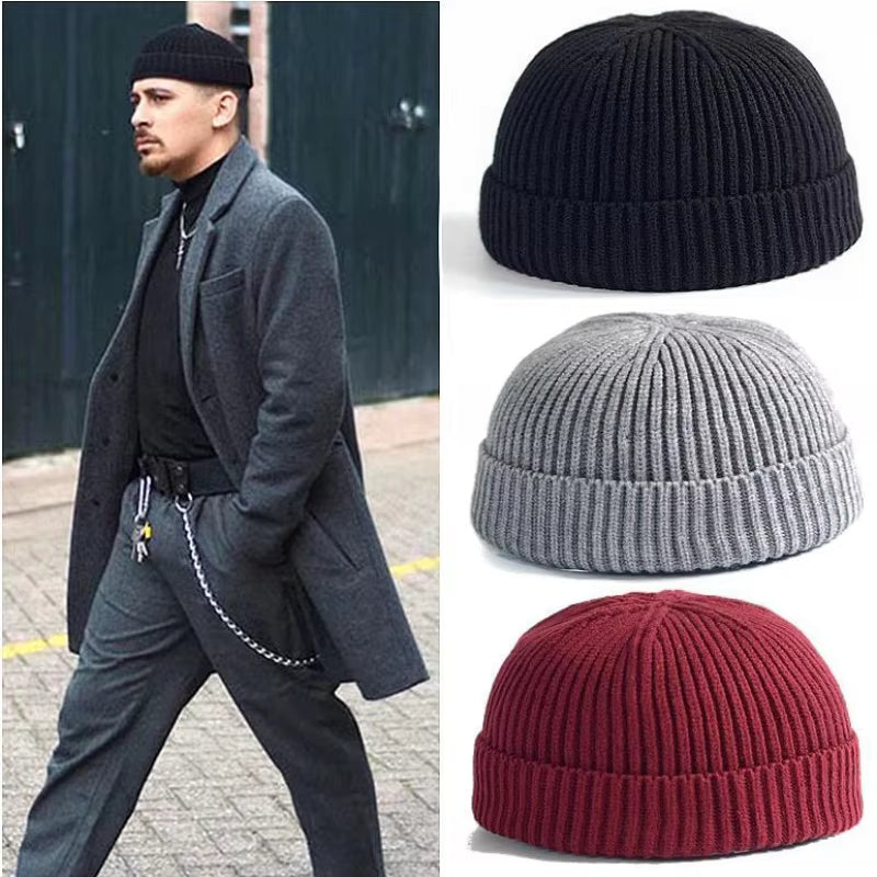 DockFlex – Adjustable Cotton Docker Beanie with Short Brimless Design