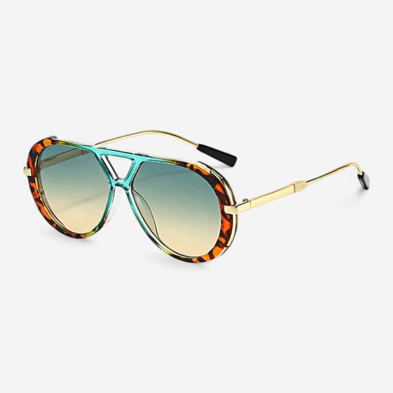 StyleHunt – okulary przeciwsłoneczne o owalnym kształcie z panterkowym wzorem