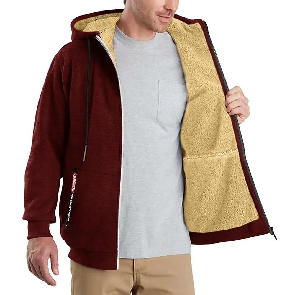 Nathaniel - Jacket with Hood and Long Sleeves with Zipper Closure