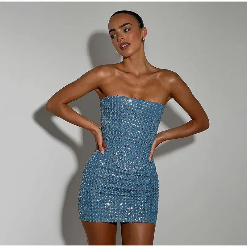 Hailey - Two-piece set with strapless top