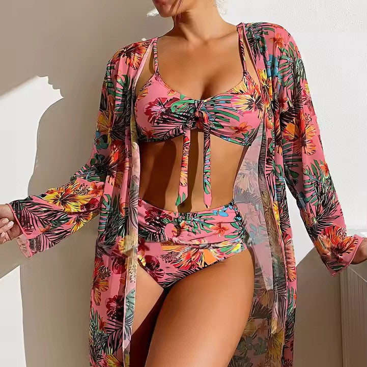 Zaria – Set bikini trendy con vita alta e copricostume elegante