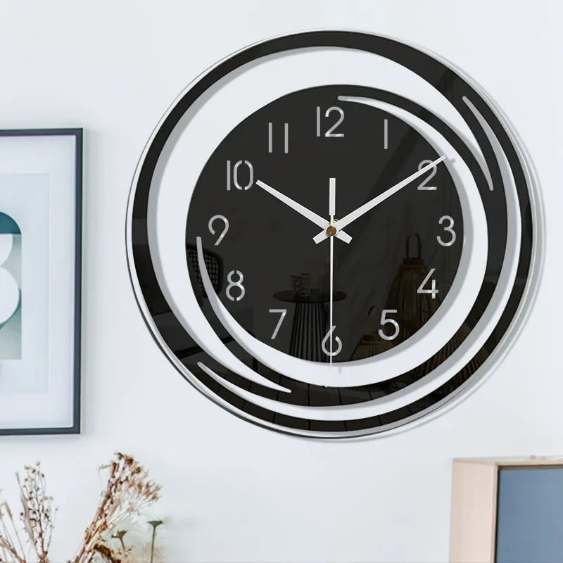 SilentRing - Ceas de perete minimalist rotund pentru sufragerie