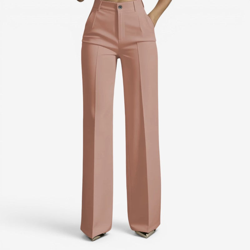 Women's High Waisted Straight Leg Pants