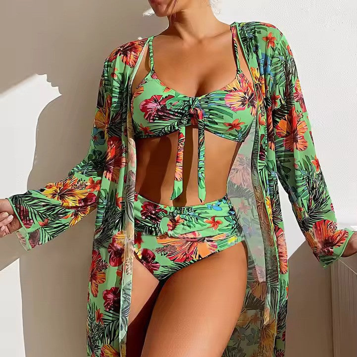 Zaria – Set bikini trendy con vita alta e copricostume elegante