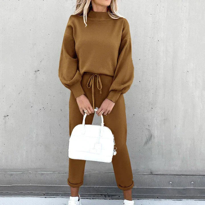 Lotte - Casual two-piece set with long sleeves and round neck