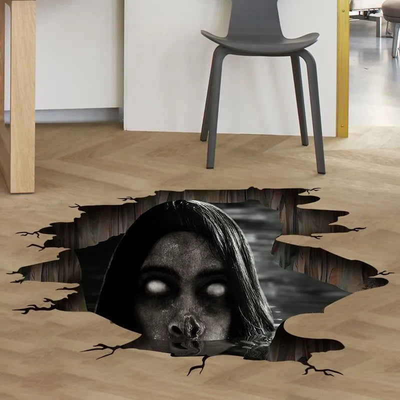 GhostMark - Autocolantes 3D de Halloween para paredes e pavimentos