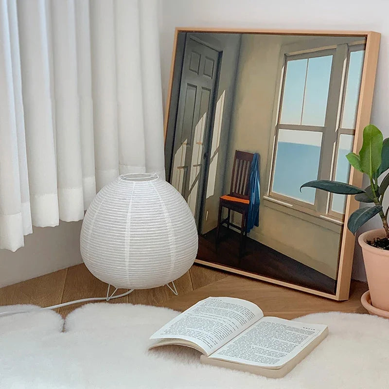 RiceGlow - Lantern Table Lamp with Rice Paper Shade
