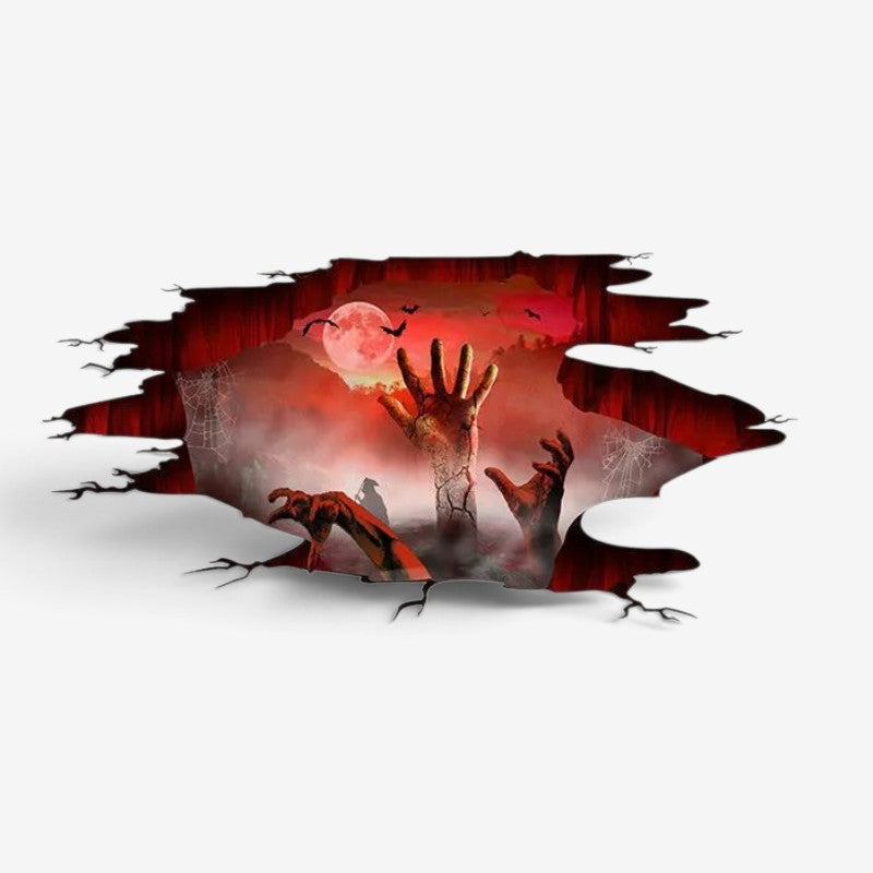 GhostMark - Autocolantes 3D de Halloween para paredes e pavimentos