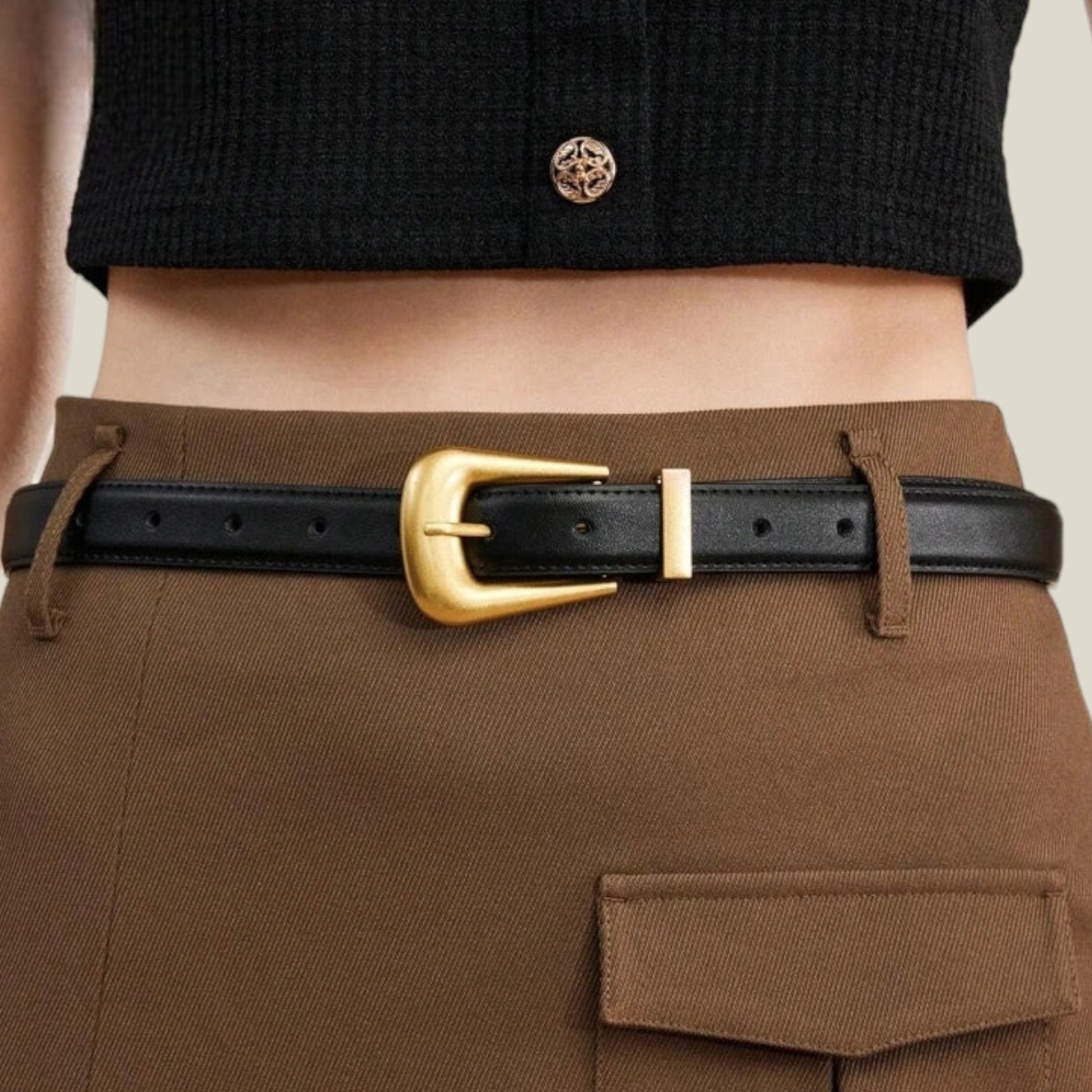 Maria - Ceinture à boucle fine au design élégant, parfaite pour robes et jeans