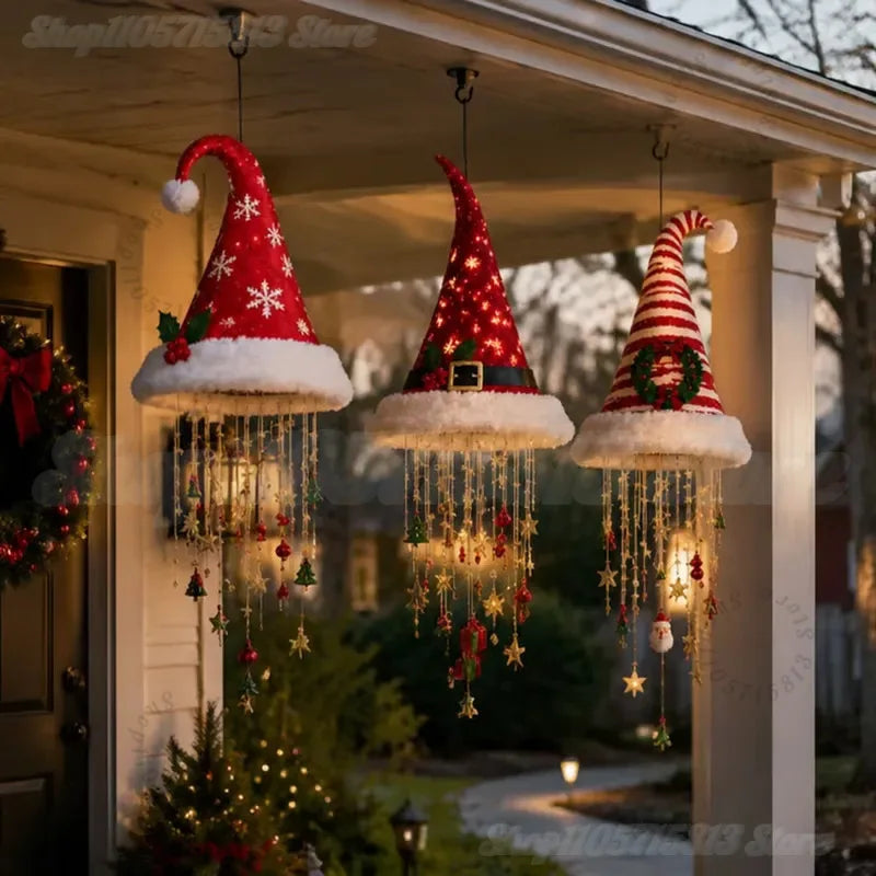 Gorro navideño colgante Yulehat - Decoración con luces LED