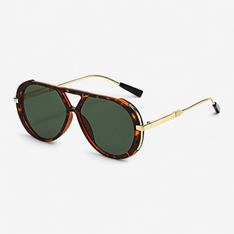 StyleHunt – okulary przeciwsłoneczne o owalnym kształcie z panterkowym wzorem