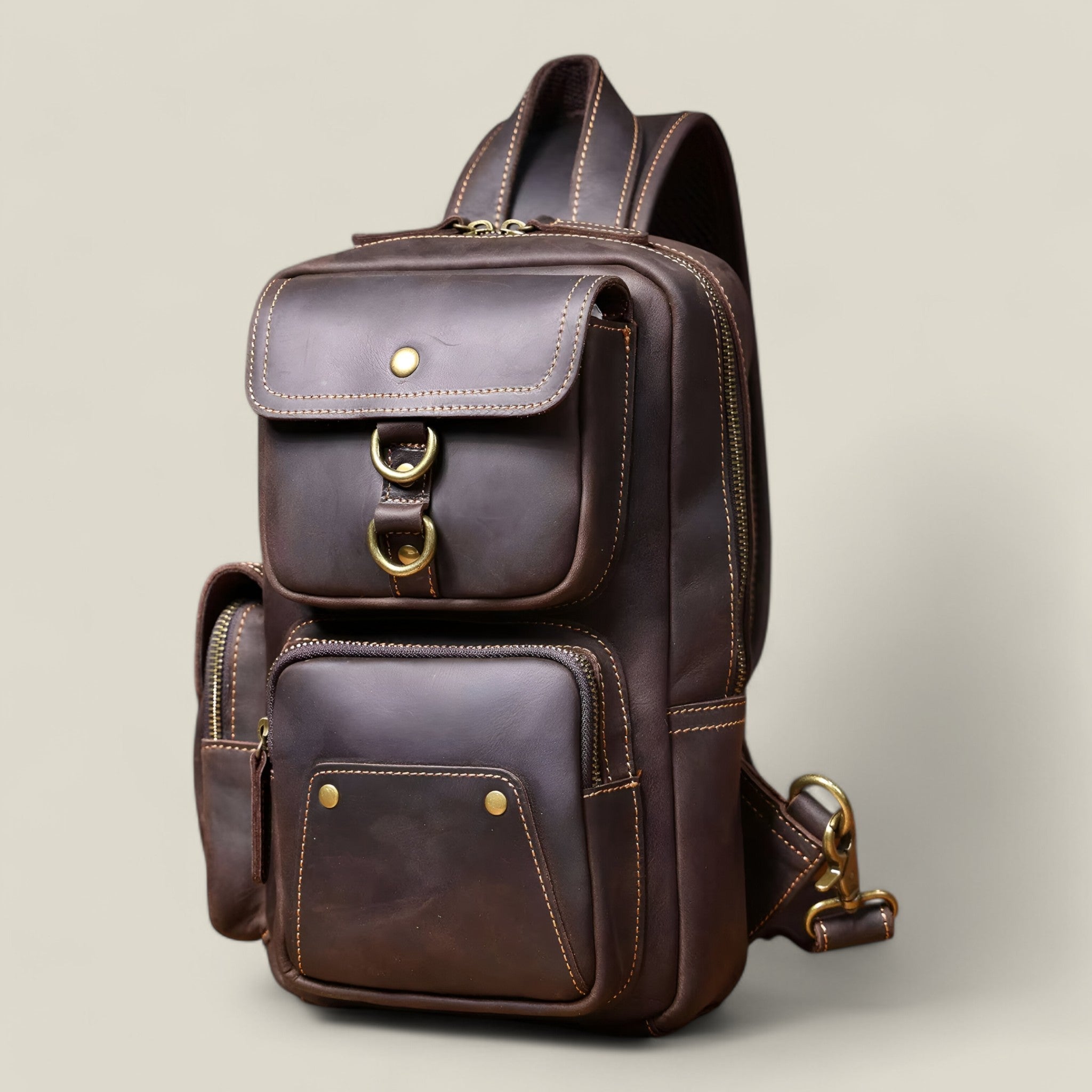Joris - Geantă crossbody cu design vintage, spațioasă și cu curea reglabilă