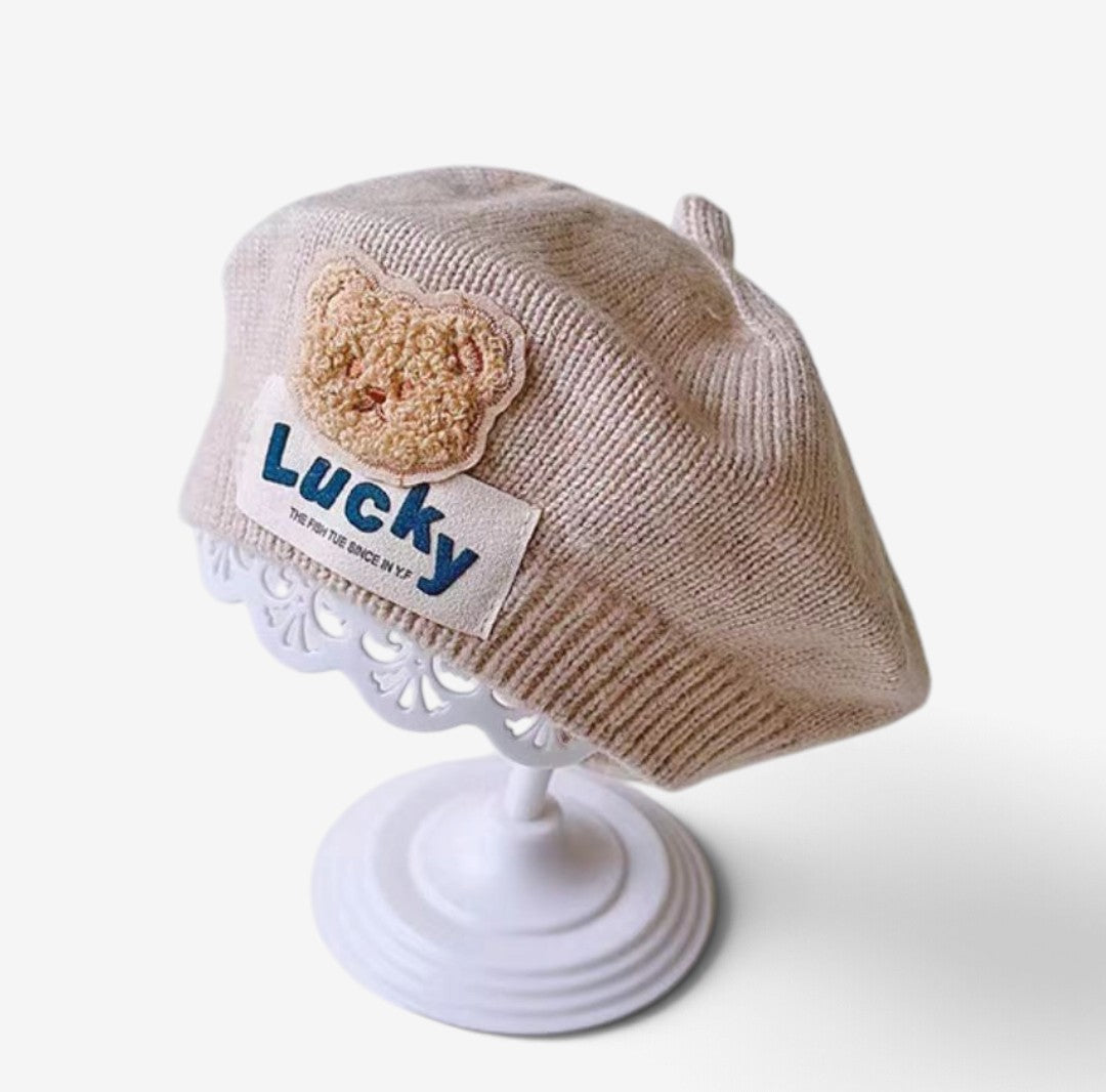 MiniFlora - Béret en tricot pour tout-petit avec motif floral