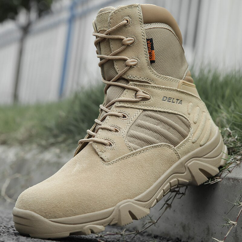 Lukas - Non-slip combat boots with quick side zipper