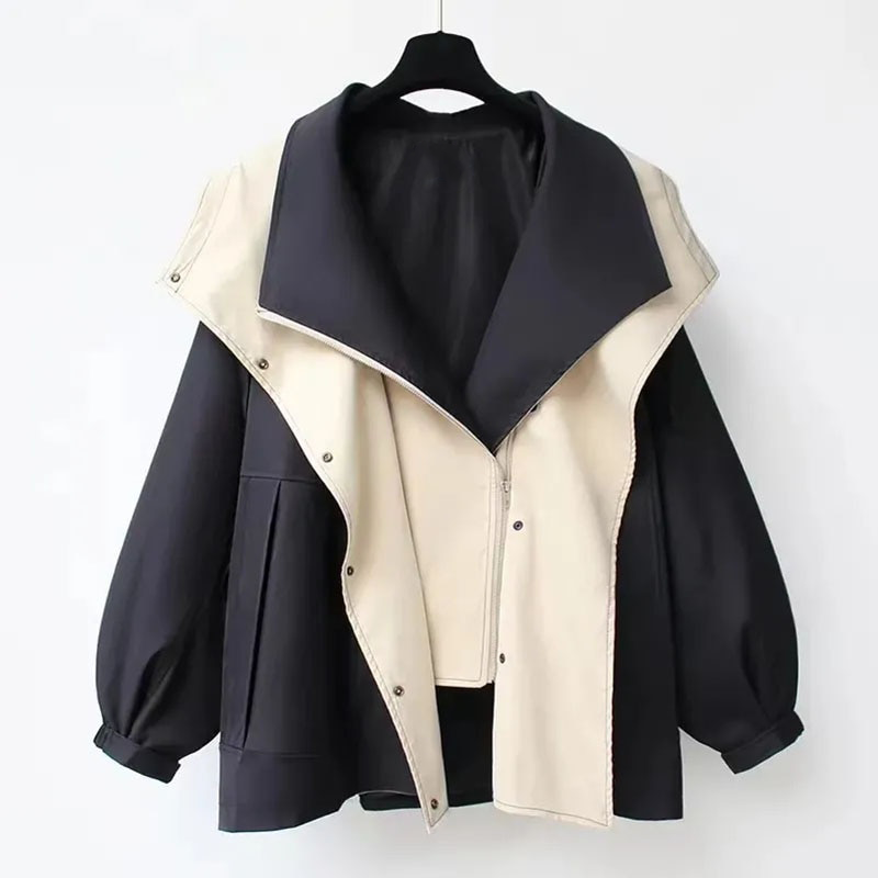 Lotte - Trench-coat élégant déperlant avec bouton sur le devant