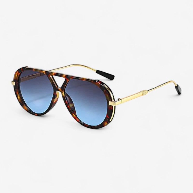 StyleHunt – okulary przeciwsłoneczne o owalnym kształcie z panterkowym wzorem