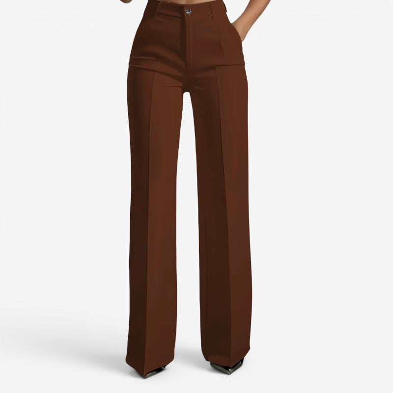 Women's High Waisted Straight Leg Pants