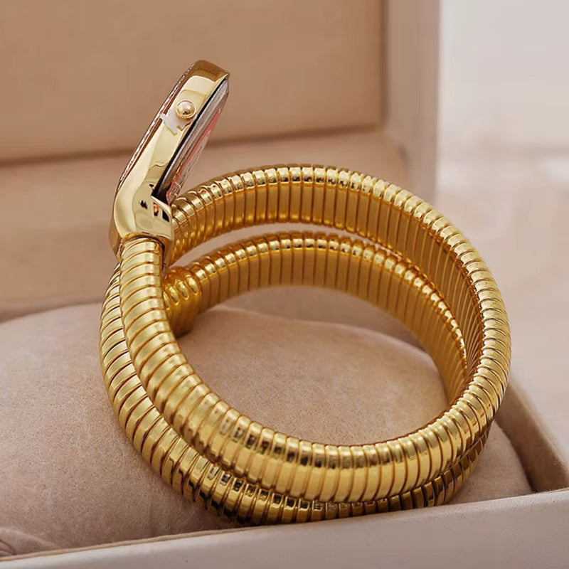 Wristelle – damski zegarek-bransoletka z motywem węża, zawijany, z mechanizmem kwarcowym