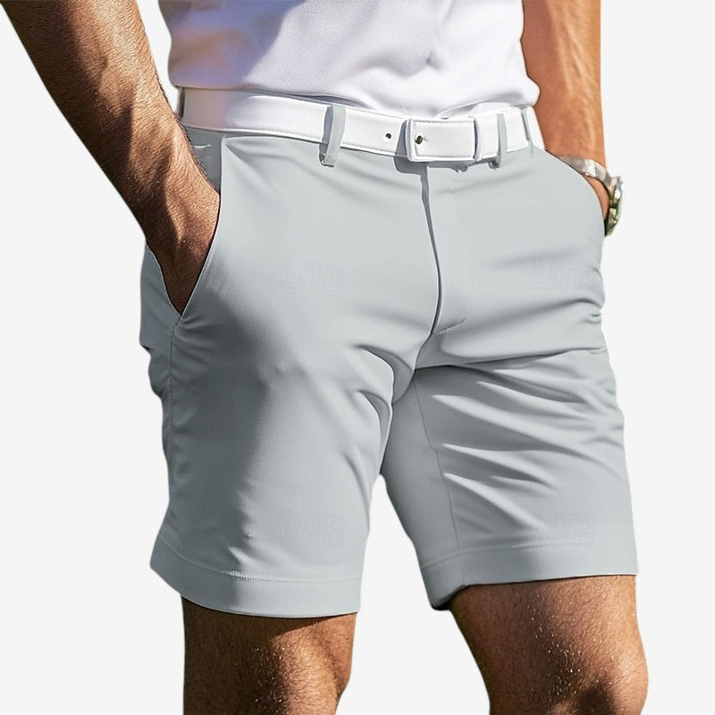Pantaloni scurți casual pentru bărbați cu fermoar la brâu