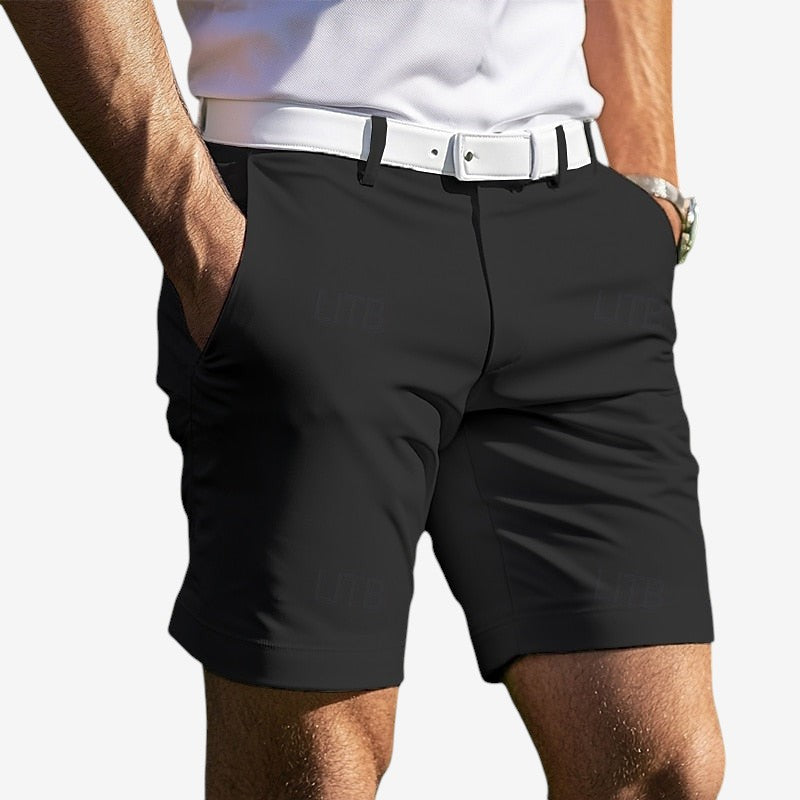 Pantaloni scurți casual pentru bărbați cu fermoar la brâu