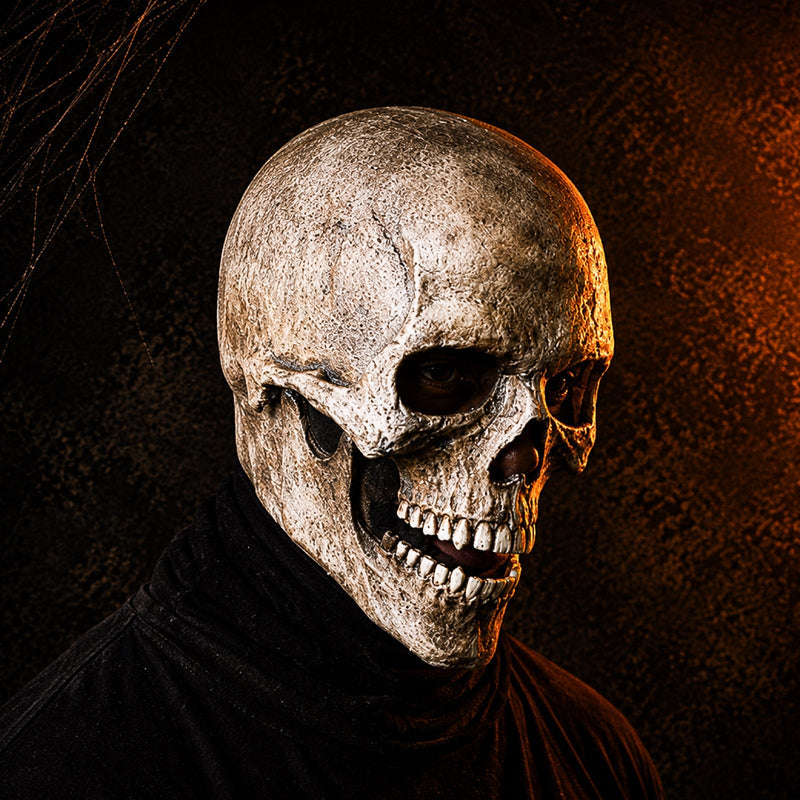 GrimSkull - Full-Head Skull Mask with Detailed Design