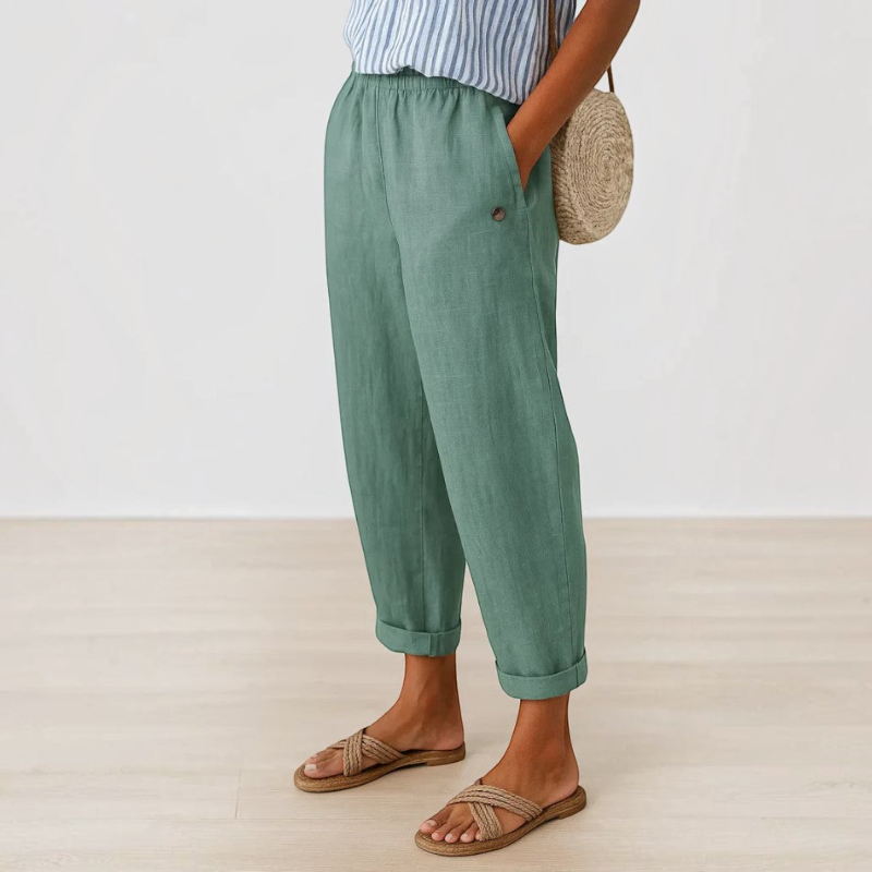 Pantalon large pour femme avec poches