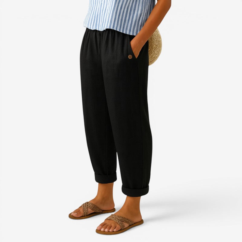 Pantalon large pour femme avec poches
