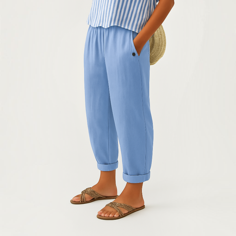 Pantalon large pour femme avec poches