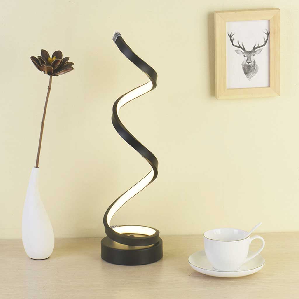 TwistGlow - Spiralna lampa stołowa z regulowanym oświetleniem