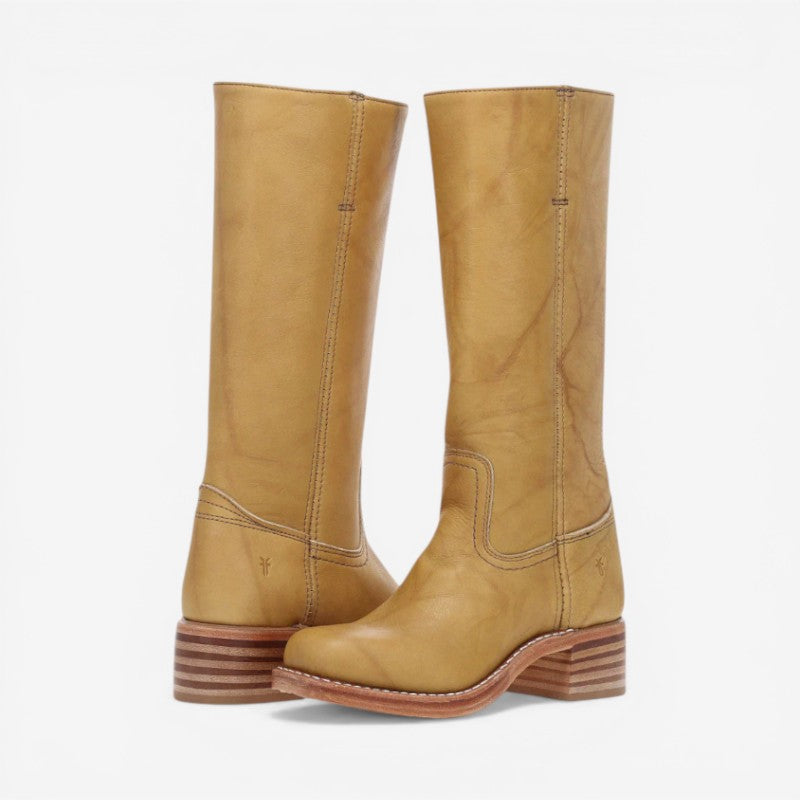 Bottes montantes pour femmes à bout rond avec semelle antidérapante