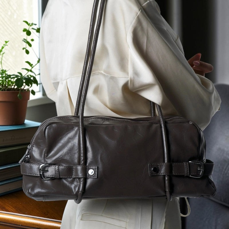 Borsa a tracolla da donna con cerniera e tracolla lunga