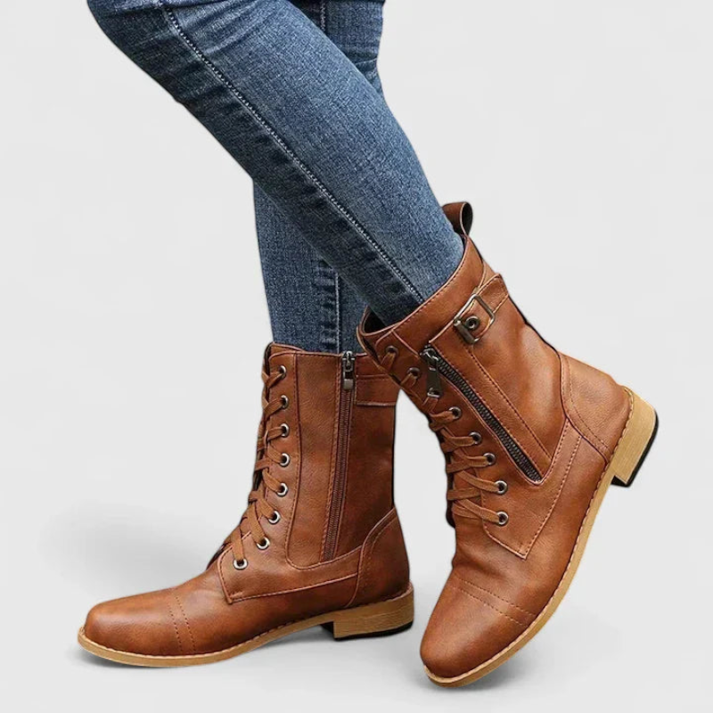 Botins de atacadores para mulher